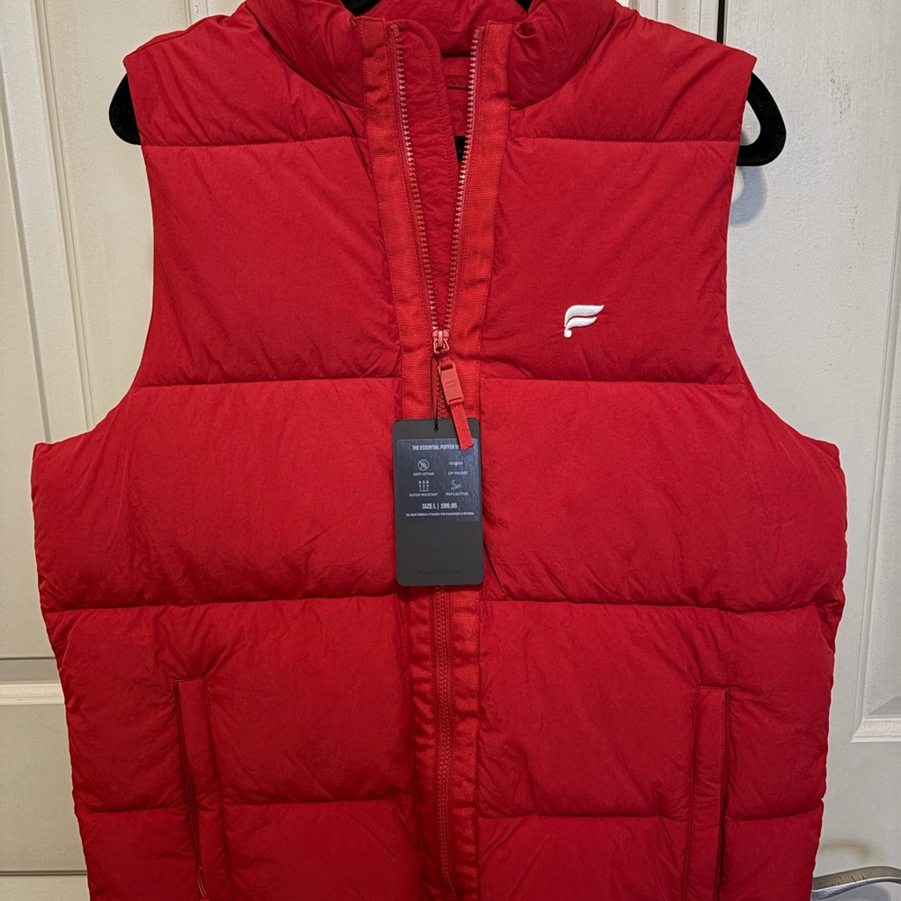 Fabletics Red Puffer Vest